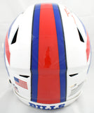 James Cook Autographed Buffalo Bills F/S Speedflex Helmet - JSA W *Red
