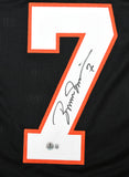 Boomer Esiason Autographed Black Pro Style Jersey - Beckett Hologram