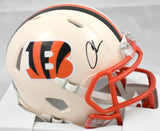Chad Johnson Autographed Cincinnati Bengals Retro Speed Mini Helmet - Beckett Holo