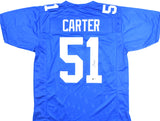 Abdul Carter Autographed Blue Pro Style Jersey - Beckett W Hologram *Black
