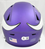 Randy Moss Signed Minnesota Vikings Mid-Size SpeedFlex Helmet - Beckett W Holo