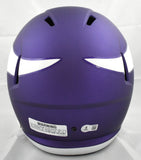 Justin Jefferson Autographed Vikings F/S Tribute Speed Helmet - Beckett W Holo