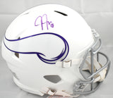 Justin Jefferson Signed Vikings F/S ALT Speed Authentic Helmet - Beckett W Holo