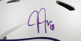 Justin Jefferson Signed Vikings F/S ALT Speed Authentic Helmet - Beckett W Holo