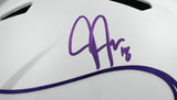 Justin Jefferson Autographed Vikings F/S ALT Speed Helmet - Beckett W Holo