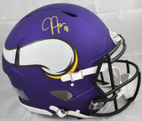 Justin Jefferson Autographed Vikings F/S Speed Authentic Helmet - Beckett W Holo