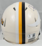 Justin Jefferson Autographed Vikings Retro Speed Mini Helmet - Beckett W Holo