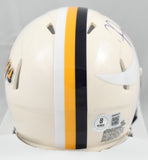 Justin Jefferson Autographed Vikings Retro Speed Mini Helmet - Beckett W Holo