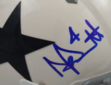 Dak Prescott Autographed Dallas Cowboys Retro Speed Mini Helmet - Beckett W Holo
