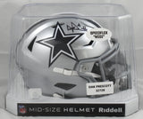 Dak Prescott Autographed Dallas Cowboys Mid-Size SpeedFlex Helmet-Beckett W Holo