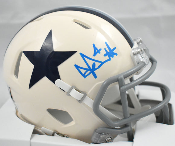 Dak Prescott Signed Cowboys Retro Speed Mini Helmet