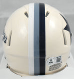 Dak Prescott Signed Cowboys Retro Speed Mini Helmet - Beckett W Holo *Light Blue