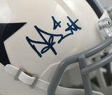 Dak Prescott Signed Cowboys Retro Speed Mini Helmet - Beckett W Holo *Dark Blue
