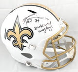 Ricky Williams Autographed Saints F/S ALT 2025 Speed Helmet - Beckett W Holo