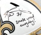 Ricky Williams Autographed Saints F/S ALT 2025 Speed Helmet - Beckett W Holo