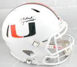 Malachi Toney Autographed Miami Hurricanes F/S Speed Authentic Helmet - JSA W