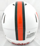 Malachi Toney Autographed Miami Hurricanes F/S Speed Authentic Helmet - JSA W