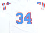 Earl Campbell Autographed White Pro Style Jersey - Beckett W Hologram *Black