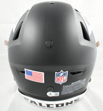 Tony Gonzalez Autographed Atlanta Falcons F/S Speedflex Helmet-Beckett W Smeared