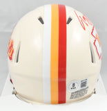 Tony Gonzalez Autographed Kansas City Chiefs Retro Speed Mini Helmet- Beckett W