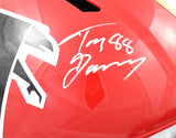 Tony Gonzalez Autographed Atlanta Falcons F/S 66-69 Speed Helmet- Beckett W Holo
