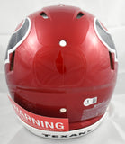 David Montgomery Signed Texans F/S Flash Speed Authentic Helmet - Beckett W Holo