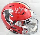 Julio Jones Autographed Atlanta Falcons F/S 66-69 Speedflex Helmet - Beckett W