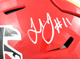Julio Jones Autographed Atlanta Falcons F/S 66-69 Speedflex Helmet - Beckett W