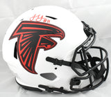 Julio Jones Signed Atlanta Falcons F/S Lunar Speed Authentic Helmet - Beckett W