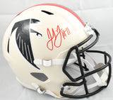 Julio Jones Autographed Atlanta Falcons F/S Retro Speed Helmet - Beckett W Holo