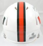 Malachi Toney Autographed Miami Hurricanes Speed Mini Helmet - JSA W