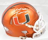 Malachi Toney Autographed Miami Hurricanes Flash Speed Mini Helmet - JSA W