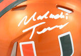 Malachi Toney Autographed Miami Hurricanes Flash Speed Mini Helmet - JSA W