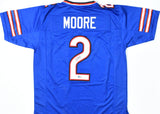 D.J. Moore Autographed Blue Pro Style Jersey - Beckett W Hologram *Black