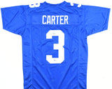 Abdul Carter Autographed Blue Pro Style Jersey - Beckett W Hologram *Black