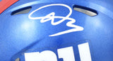Abdul Carter Autographed New York Giants Speed Mini Helmet - Beckett W Holo