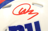 Abdul Carter Autographed New York Giants Retro Speed Mini Helmet -Beckett W Holo