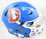 Bo Nix Autographed Denver Broncos F/S 75-96 Speedflex Helmet - Beckett W Holo