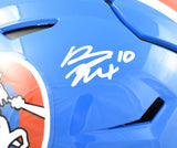 Bo Nix Autographed Denver Broncos F/S 75-96 Speedflex Helmet - Beckett W Holo