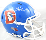 Bo Nix Autographed Denver Broncos F/S 75-96 Speed Authentic Helmet - Beckett W