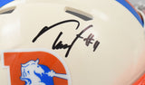Troy Franklin Autographed Denver Broncos Retro Speed Mini Helmet- Beckett W Holo