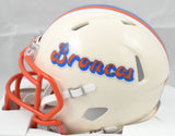 Troy Franklin Autographed Denver Broncos Retro Speed Mini Helmet- Beckett W Holo