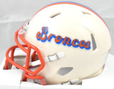 Troy Franklin Signed Denver Broncos Retro Speed Mini Helmet-Beckett W Holo *Blue