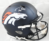 Troy Franklin Signed Denver Broncos F/S Speed Authentic Helmet - Beckett W Holo