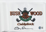 Chevy Chase Autographed Caddyshack 8x6 Flag - Beckett W Holo *Black