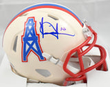 Vince Young Autographed Tennessee Titans Retro Speed Mini Helmet- Beckett W Holo