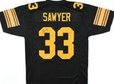 Jack Sawyer Autographed Black and Yellow Pro Style Jersey - Beckett Holo *L3