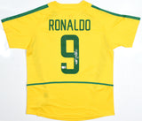 Ronaldo Autographed Brazil Home Soccer Jersey #9 - Beckett Holo *L