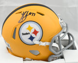 Jack Sawyer Autographed Steelers Alt 25 Speed Mini Helmet - Beckett W Holo