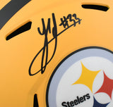 Jack Sawyer Autographed Steelers F/S Alt 2025 Speed Helmet - Beckett W Holo